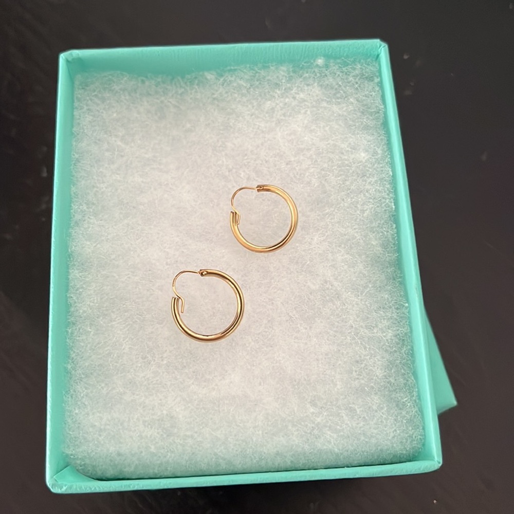 Small 14K gold hoop earrings